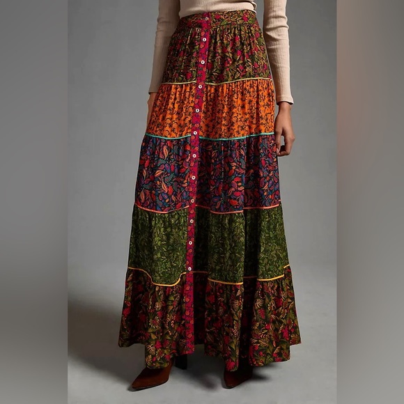 Farm Rio Tiered Maxi Skirt - Picture 13 of 13